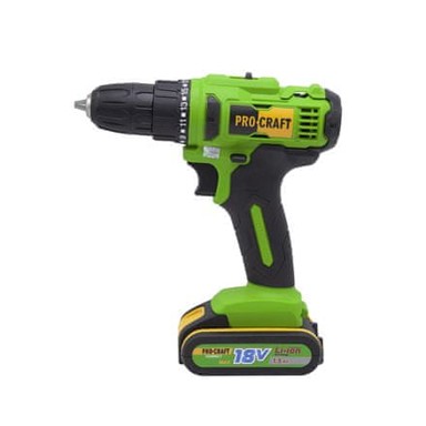PROCRAFT Akumulatorska bušilica/odvijač PA18C, zelena