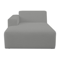 SCANDIC Siva modularna sjedeća garnitura od bouclé tkanine (s lijevim kutom) Roxy, 114x159x73 cm