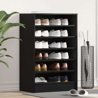 Ormar za cipele 60 x 35 x 92 cm odabrano drvo, crni hrast