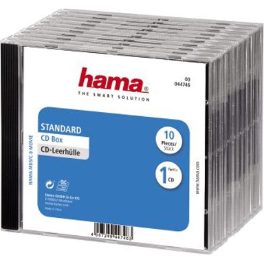 HAMA CD Jewel Case Standard, 1 disk, 10 kom, prozirna