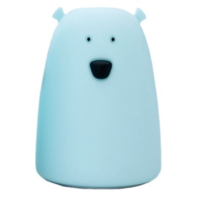 RABBIT AND FRIENDS Noćna svjetiljka medvjedić, USB-C punjenje, plava