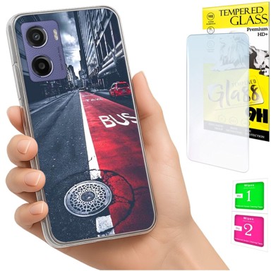 Torbica za Motorola Moto E15 / Moto G05, maska, stražnja maska, futrola + staklo 9H