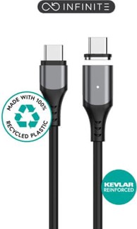 ESTUFF Magnetski USB-C kabel 100 W 2 m grs