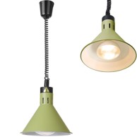 HENDI Viseća lampa za zagrijavanje hrane konusna promjer 275 mm 250 W, zelena