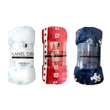 LIVING IN Deka flanel božićna 130X180 cm