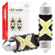 AMIO LED žarulje CANBUS Festoon C5W 41mm 12SMD 2016 bijele 12V/24V