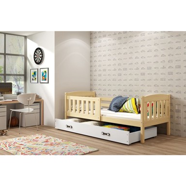 Krevet BMS Kubus s ladicom, 200 x 90 cm, bor