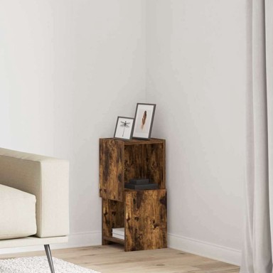 Kutni ormarić 25,5×25×55 cm konstruirano drvo, bijeli