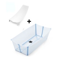 STOKKE Kada Flexi Bath X-large paket s potporom za novorođenče, Glacier plava
