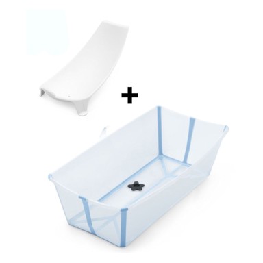 STOKKE Kada Flexi Bath X-large paket s potporom za novorođenče, Glacier plava