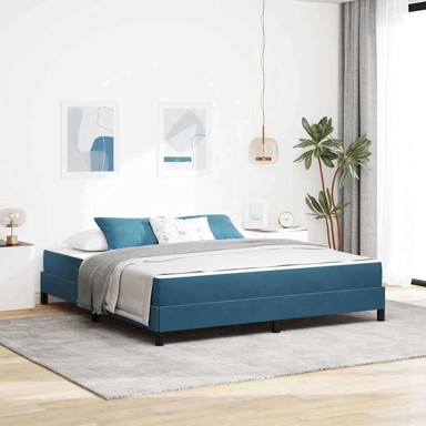 Boxspring krevet s madracem, 180x200 cm, plavi