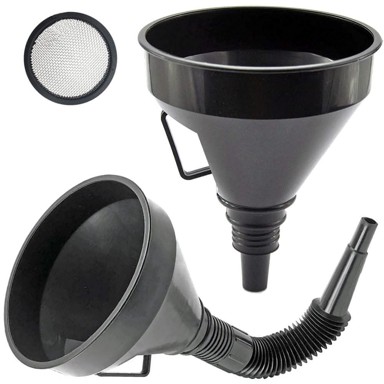 GEKO Lijevak s filterom 14 cm, crna