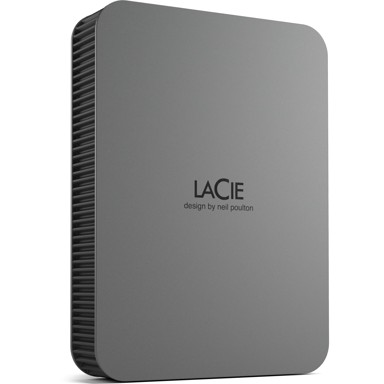 LACIE Eksterni hard disk Mobile Drive Secure, sivi, 5TB, USB 3.1 Type C