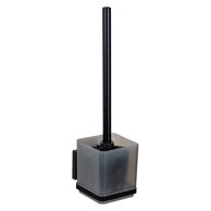 WENKO Crna plastična samoljepljiva WC četka Quadro 