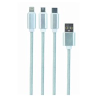 CABLEXPERT Kombinirani kabel 3-u-1 USB, srebrni