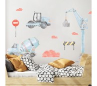 PASTELOWE Zidne naljepnice Gradilište 1, plava