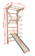 SPORTBABY Švedske ljestve Kinder-5 Color, 240 cm