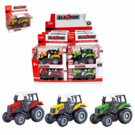 DENIS TOYS Metalni traktor, Die-cast, pull back, 1:43