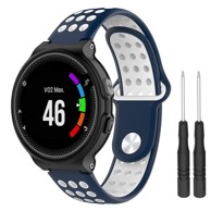 BStrap Silicone Sport remen za Garmin Forerunner 235, dark blue/white