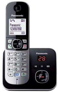 PANASONIC Bežični telefon, KX-TG6821FXB, crni