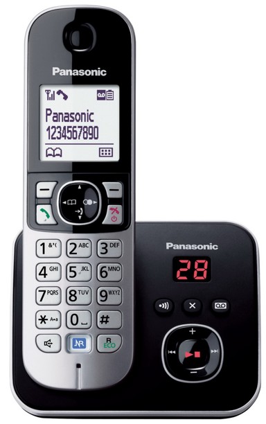 PANASONIC Bežični telefon, KX-TG6821FXB, crni