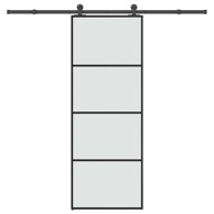 Klizna vrata s priborom od ESG stakla i aluminija mat 76x205 cm