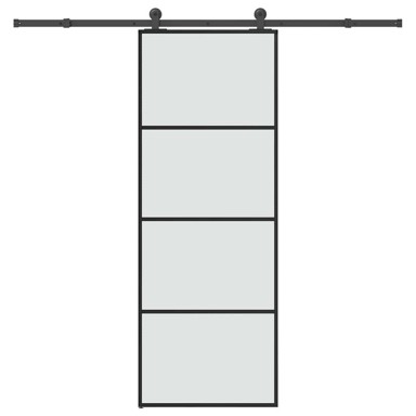 Klizna vrata s priborom od ESG stakla i aluminija mat 76x205 cm