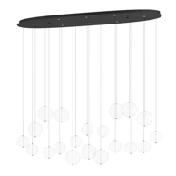 EGLO Visilica Espardello D-1480, 8xLED, 8x5,4W, 4080 lm, dimabilna, staklo, crna