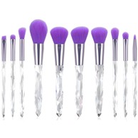 Set kistova za šminkanje Kr-40042 10 kom, prozirni i ljubičasti