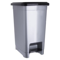 NORTHIX Tanka i praktična kanta s pedalom od sive plastike s ručkom
