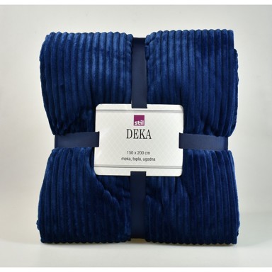 STIL Deka Rib, 150x200 cm, plava