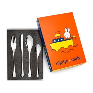 ZILVERSTAD Dječji pribor za jelo 4 kom Miffy, od nehrđajućeg čelika, srebrna