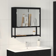 Ormar za ogledalo u kupaonici Crni hrast 60x16x60 cm Inženjerska ploča