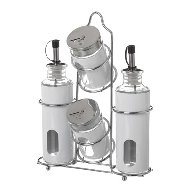 CASA SELECCIÓN Set za ocat i ulje 4 kom sa stalkom