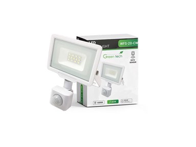 GREEN TECH Led reflektor sa senzorom 20W, 6500K, WFS-20-CW, bijeli