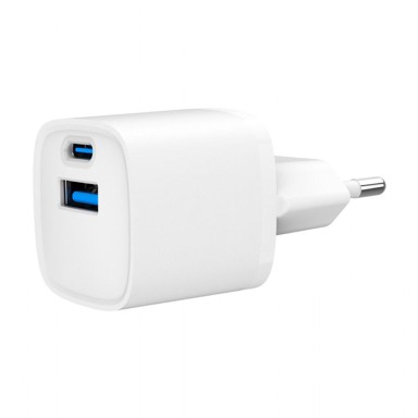 GEMBIRD Mrežni punjač, 2x USB, 20 W, bijeli
