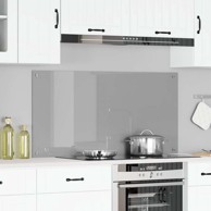 Kuhinjska pozadina svijetlosiva 120x60x0,6 cm kaljeno staklo