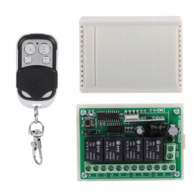 ROSFIX Modul releja s daljinskim upravljačem 433 MHz, 4 kanala, 12 V DC
