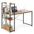 ModernHome uredski stol s policom i 3 police 120 x 60 cm, loft stil