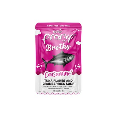 PRAMY CAT Bistra juha, pahuljice tune s brusnicama, 40 g