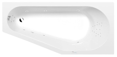 POLYSAN Hidromasažna kada, Tigra r, 150x75x46 cm, Highline Hydro, kromirana