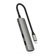 SATECHI Adapter 4u1 USB-C Slim 4K, siva