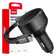 AMIO Auto punjač AMIO-04370, crni