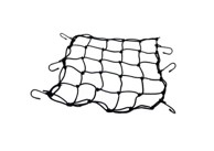 Mreža za prtljagu 6, kuka, crna