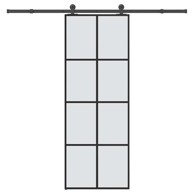 Klizna vrata s priborom od ESG stakla i aluminija mat 76x205 cm