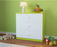 Dječja komoda, zelena, 80×80×41 cm