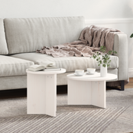Set stolića za kavu (2 komada) bijeli 49 x 49 x 28 cm