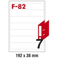 FORNAX Etikete za registratore A4 ILK F-82, 192 x 38 mm, 700 kom, bijele