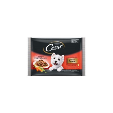CESAR Multipack meso i povrće u umaku vrećice 4x100g