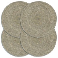Podmetači 4 kom 38 cm od jute, siva